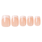 Uñas Press On Cuadradas French Clásica Nude 1