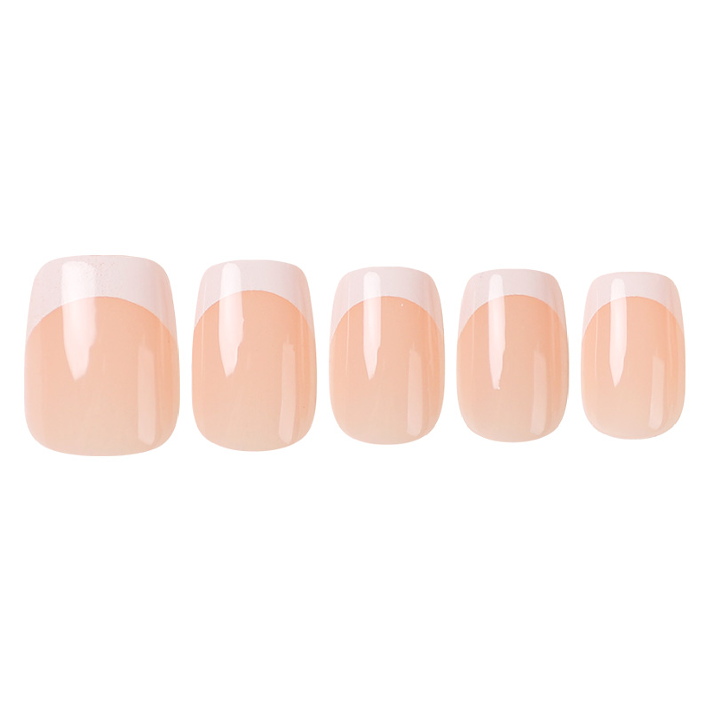 Uñas Press On Cuadradas French Clásica Nude