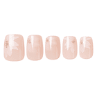 Uñas Press On Cuadradas Flores Delicadas 1