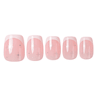 Uñas Press On Cuadradas Flores de Cerezo Pink 1