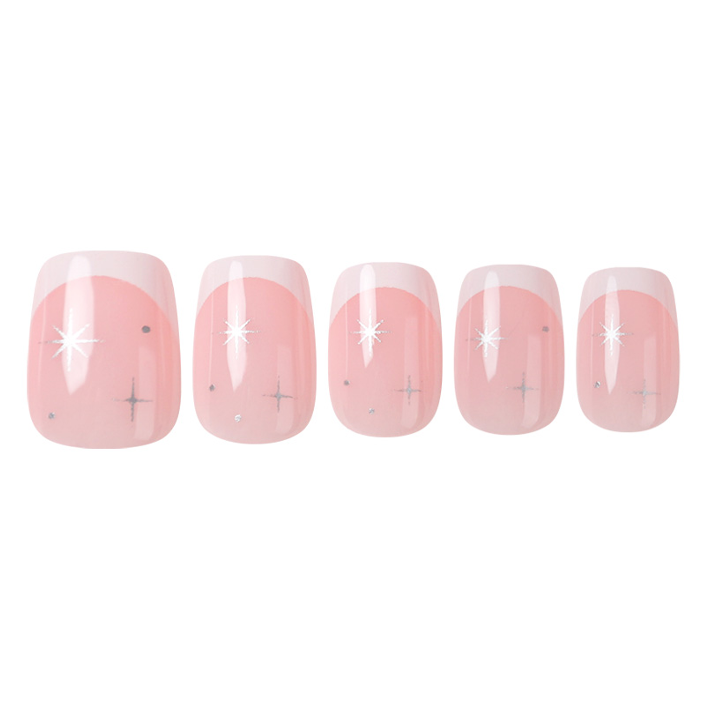 Uñas Press On Cuadradas Flores de Cerezo Pink