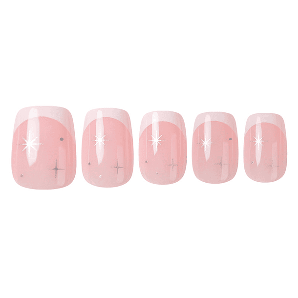 Uñas Press On Cuadradas Flores de Cerezo Pink 1