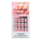 Uñas Press On Cuadradas Flores de Cerezo Pink 2