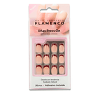 Uñas Press On Cuadradas French Vino Clásico 2