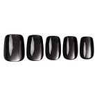 Uñas Press On Cuadradas Negro Ébano 1