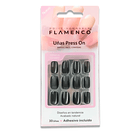 Uñas Press On Cuadradas Negro Ébano 2