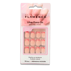 Uñas Press On Cuadradas French Coral Pop 2