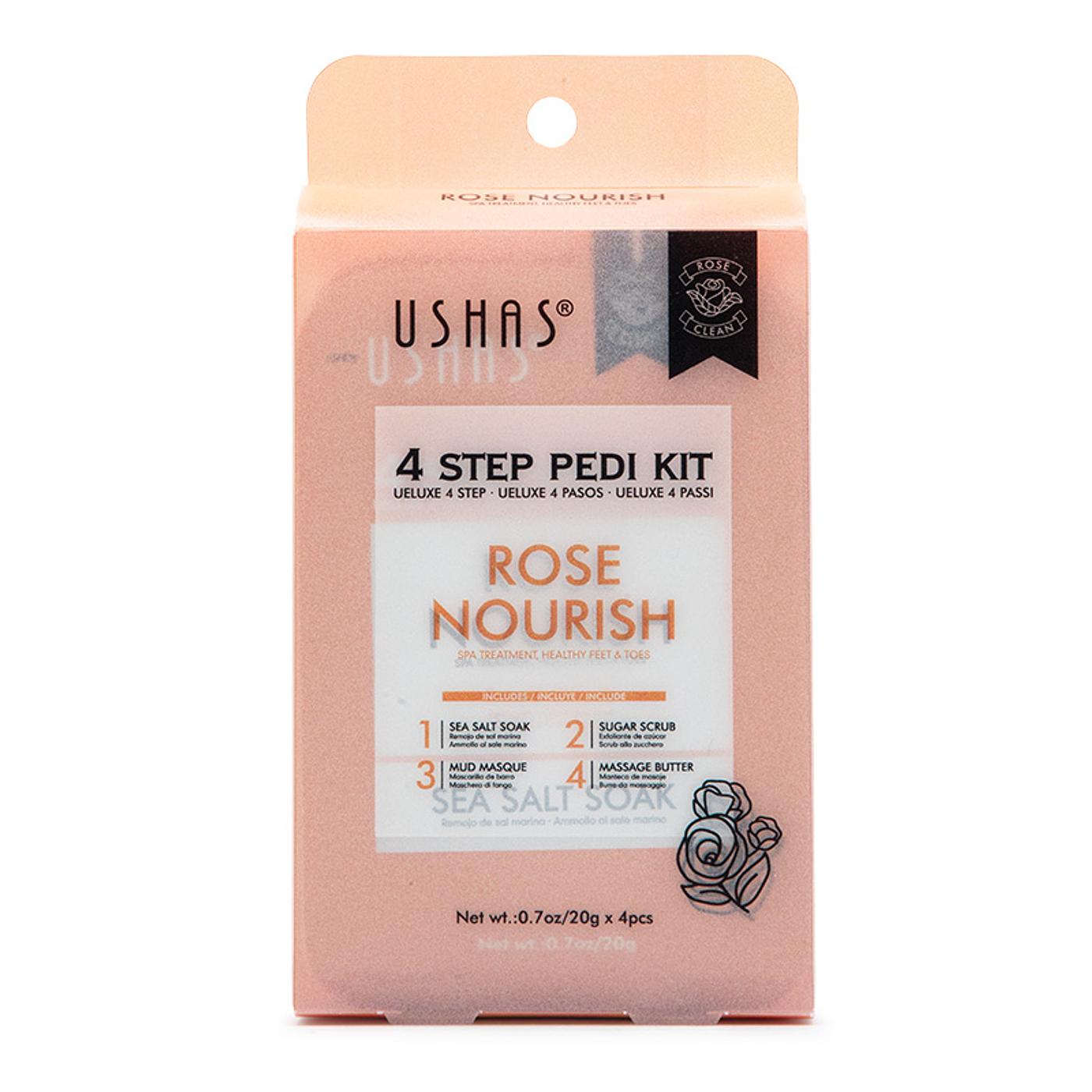 Kit Cuidado de Pies 4 STEP PEDI KIT USHAS®