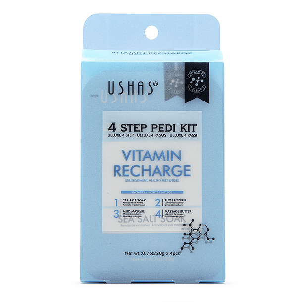 Kit Cuidado de Pies 4 STEP PEDI KIT USHAS® 1