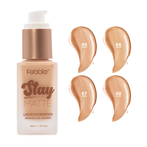 Base Liquida Stay Matte - Liquid Foundation Febble® 8