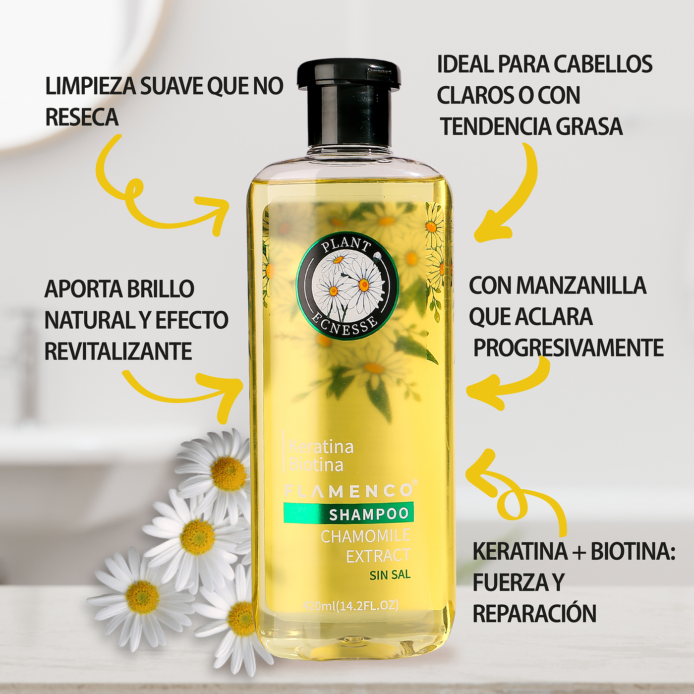 Shampoo + Acondicionador Manzanilla Pack 420 ml + 420 ml