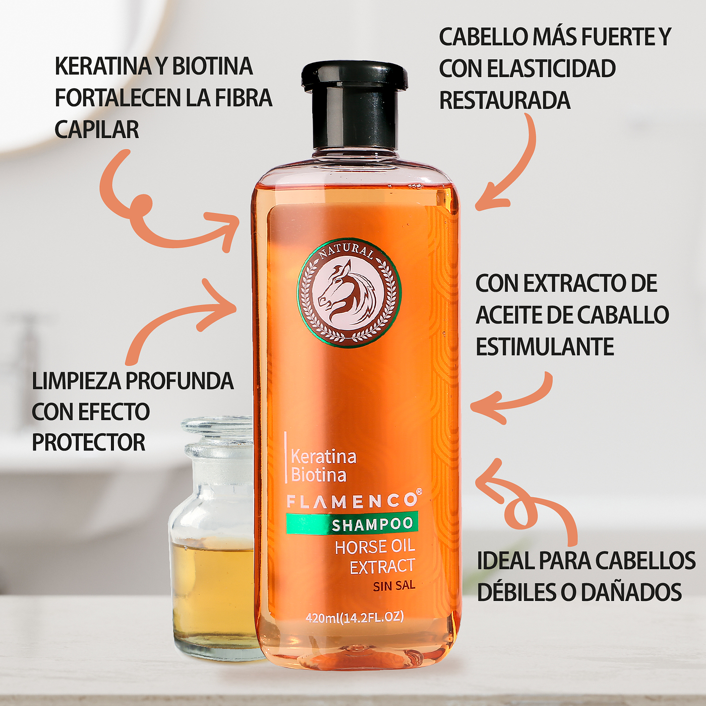 Shampoo + Acondicionador Aceite de Caballo Pack 420 ml + 420 ml