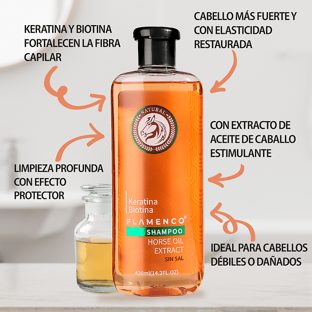 Shampoo + Acondicionador Aceite de Caballo Pack 420 ml + 420 ml 2