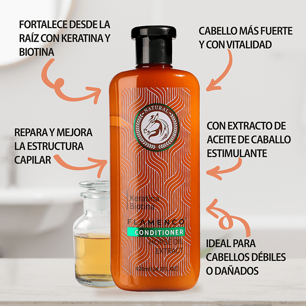 Shampoo + Acondicionador Aceite de Caballo Pack 420 ml + 420 ml 4