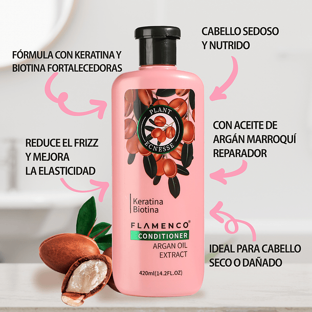 Shampoo + Acondicionador Argán Pack 420 ml + 420 ml 4