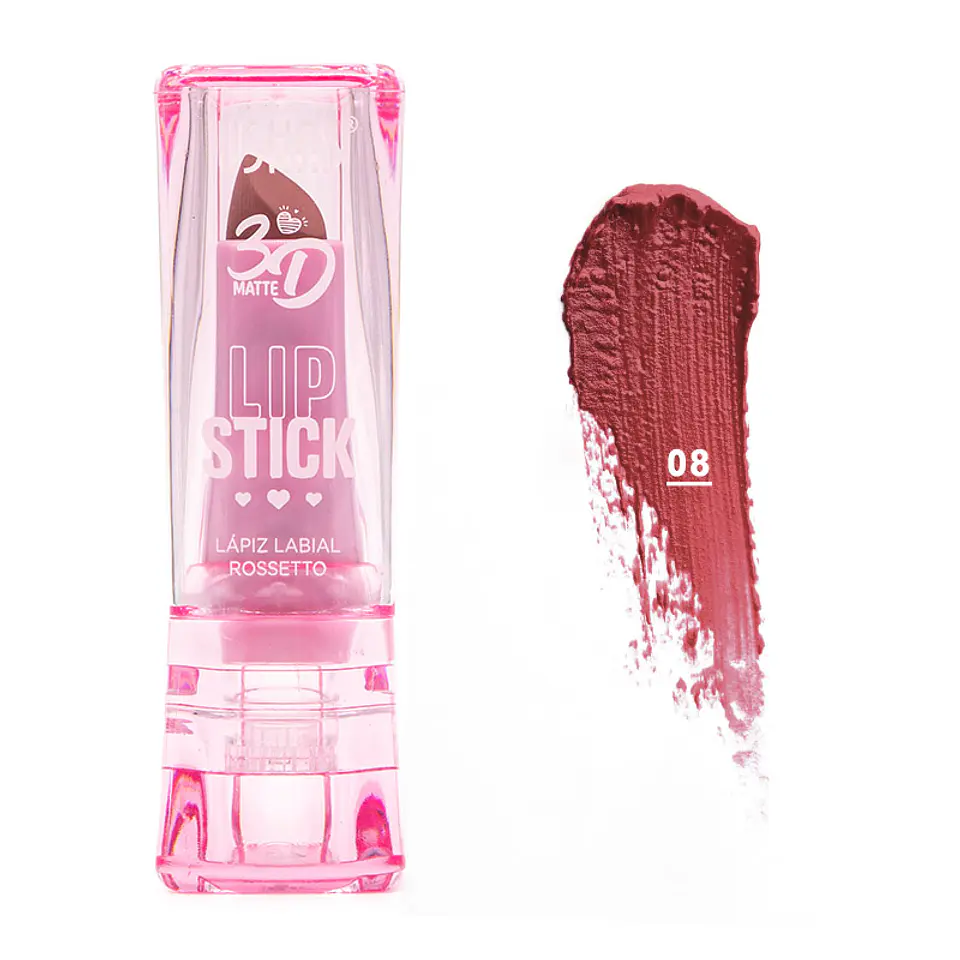 Labial en Barra Mate 3D 4