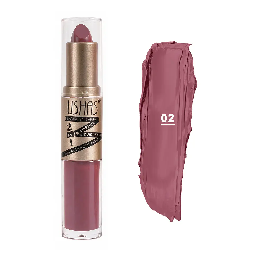 Labial Dúo 2 en 1 Barra y Líquido Mate 4