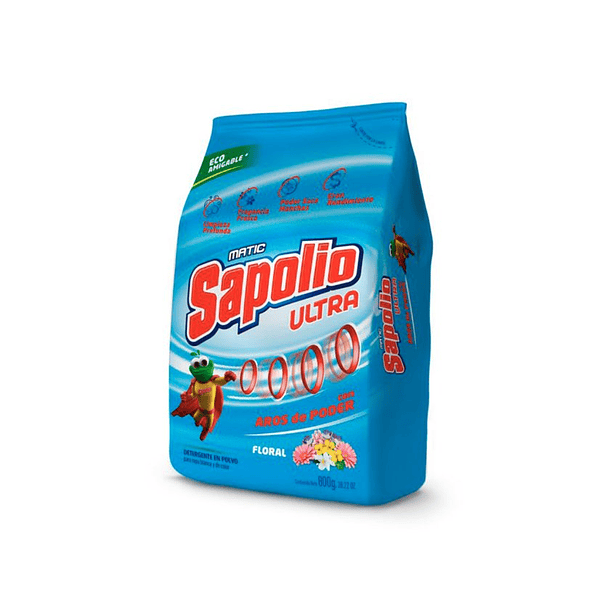 DETERGENTE EN POLVO SAPOLIO FLORAL 800 GRS