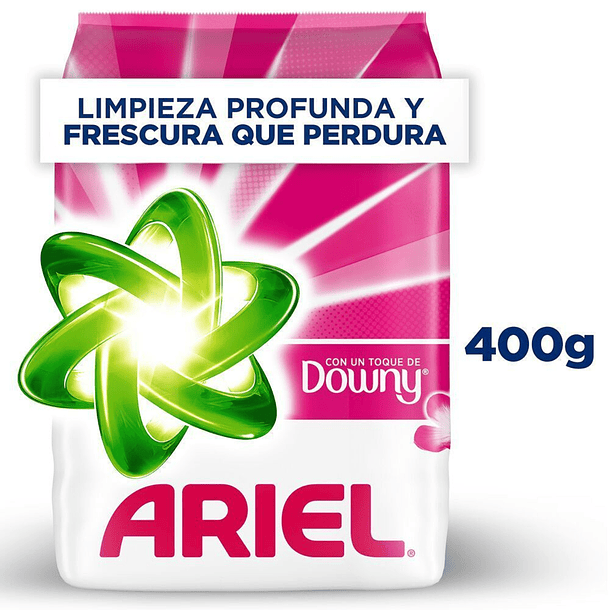DETERGENTE EN POLVO ARIEL DOWNY 400 GRS