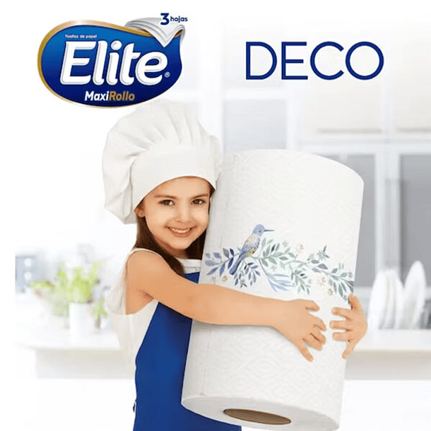 TOALLA DE PAPEL ELITE MAXI ROLLO DECO  20 MT X 2 ROLLOS 2