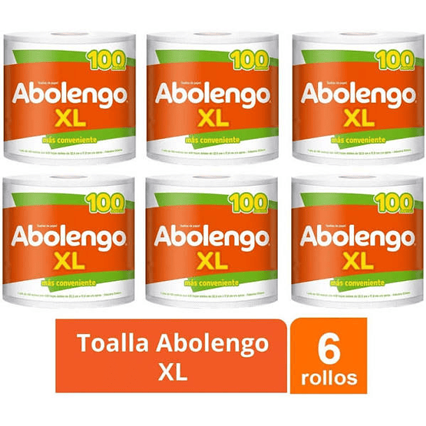 TOALLA DE PAPEL ABOLENGO XL 100 METROS X 6 UNID (MANGA)