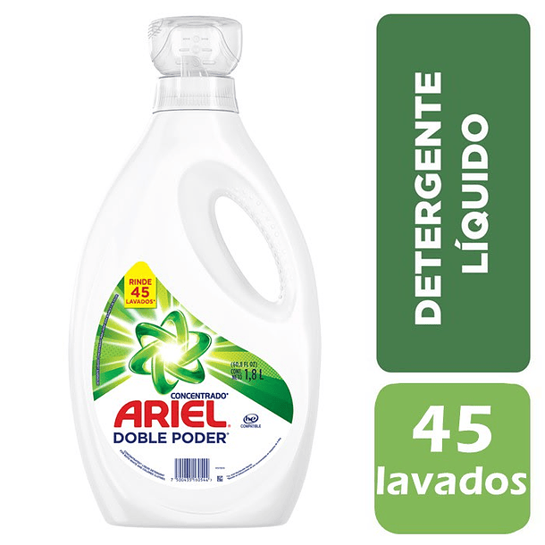 DETERGENTE LIQUIDO ARIEL DOBLE PODER 1.8 LT