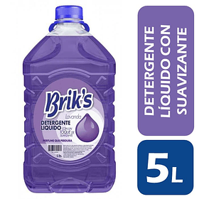 BRIK´S DETERGENTE LIQUIDO CON SUAVIZANTE MORADO 5 LT
