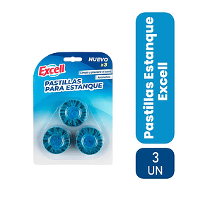 PASTILLA DE ESTANQUE EXCELL 3 UNIDADES 