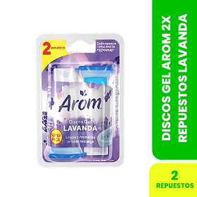 DISCOS GEL AROM LAVANDA 2 REPUESTOS 36ML C/U 