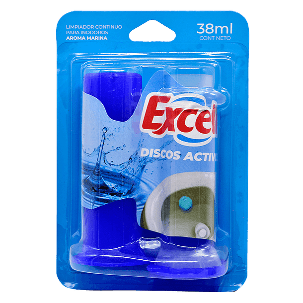 DISCOS GEL PARA INODORO EXCELL MARINA APLICADOR + REPUESTO 