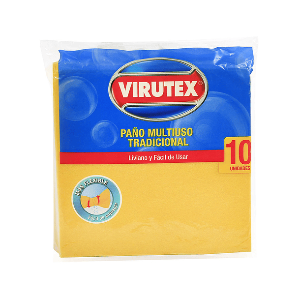 PACK 10 PAÑOS MULTIUSO TRADICIONAL VIRUTEX  2