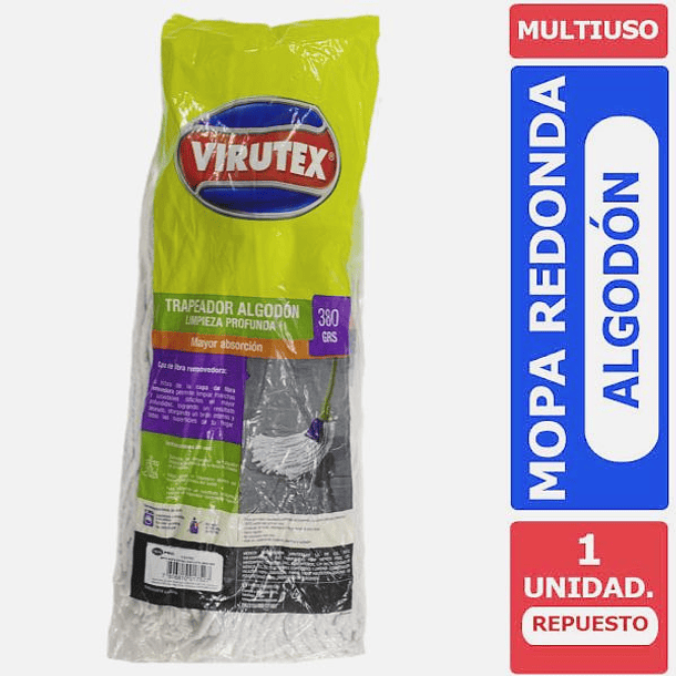 MOPA ALGODON LIMPIEZA PROFUNDA VIRUTEX 380 GR