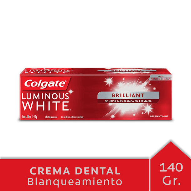 CREMA DENTAL COLGATE LUMINOUS WHITE 140 GR 