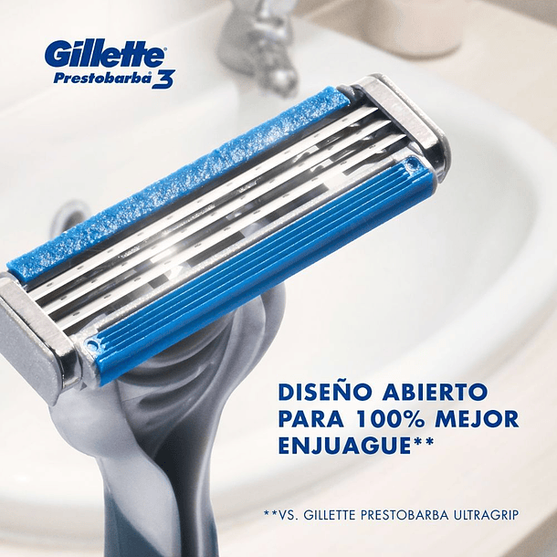 MÁQUINA DE AFEITAR DESECHABLE GILLETTE PRESTOBARBA 3  2