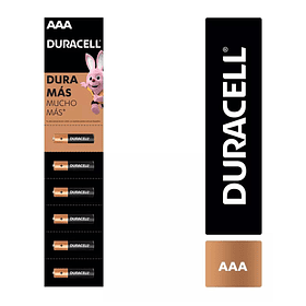 PILAS ALCALINAS DURACELL AAA PACK 6 UNID 