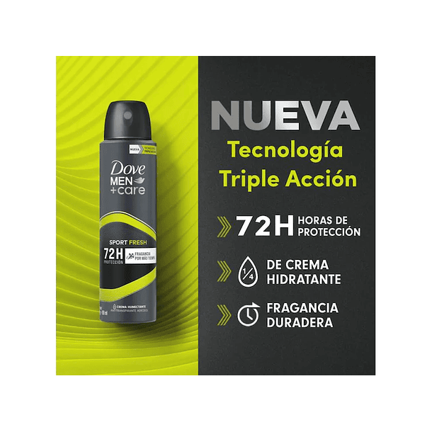 ANTITRANSPIRANTE AEROSOL DOVE MEN +CARE SPORT FRESH 150 ML  2
