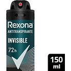ANTITRANSPIRANTE AEROSOL REXONA INVISBLE 150 ML 1