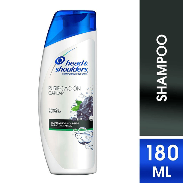 SHAMPOO HEAD & SHOULDERS PURIFICACIÓN CAPILAR 180 ML