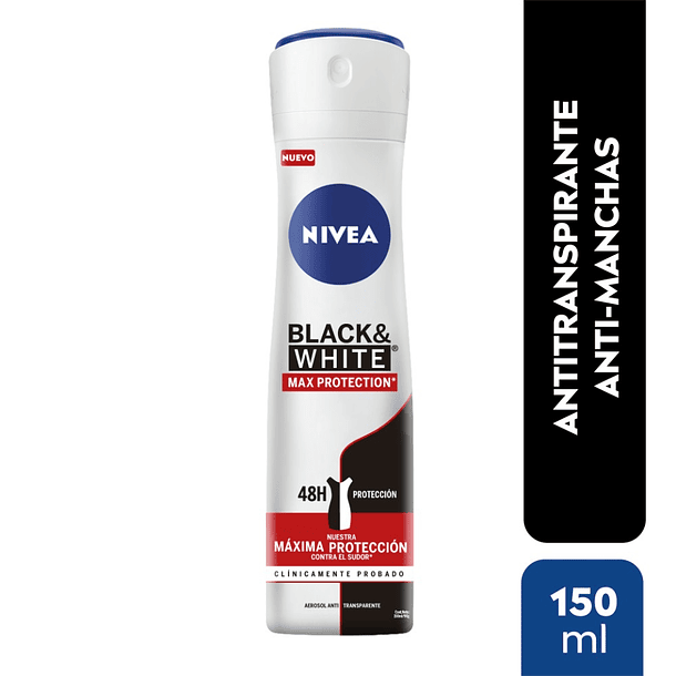 ANTITRANSPIRANTE AEROSOL NIVEA WOMEN BLACK & WHITE MAX PROTECCIÓN 150 ML 1