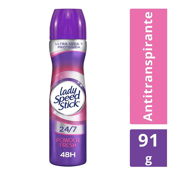 ANTITRANSPIRANTE AEROSOL LADY SPEED STICK 24/7 POWDER FRESH 150 ML