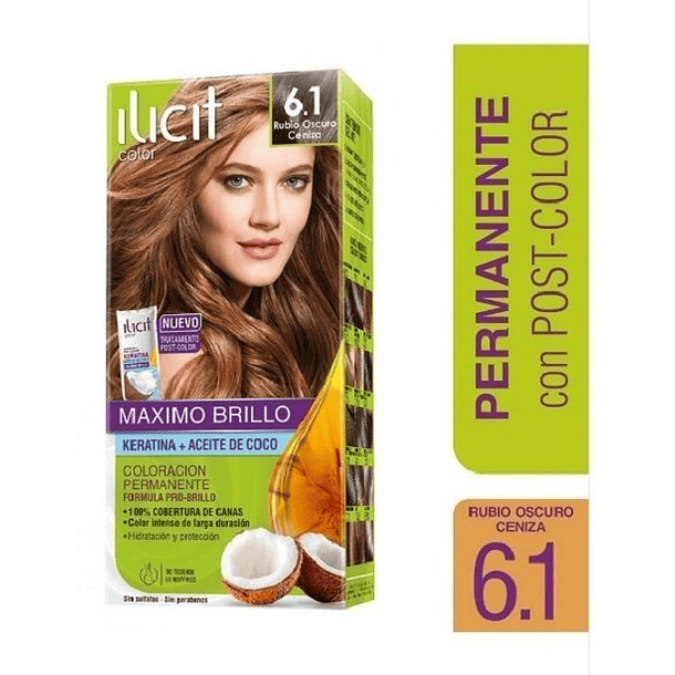 TINTURA ILICIT RUBIO OSCURO CENIZA 6.1