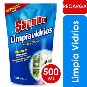 LIMPIA VIDRIO SAPOLIO DOYPACK 500 ML