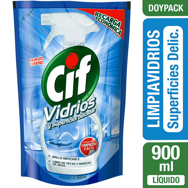 LIMPIA VIDRIO CIF DOYPACK 900 ML