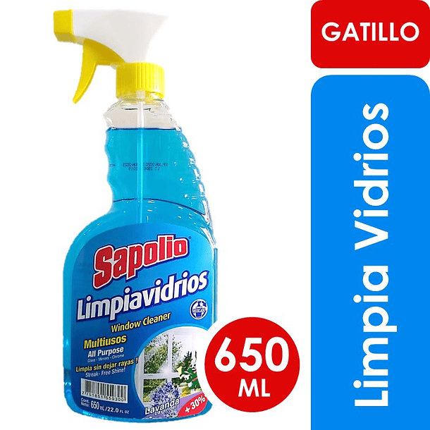 LIMPIA VIDRIO SAPOLIO GATILLO 650 ML