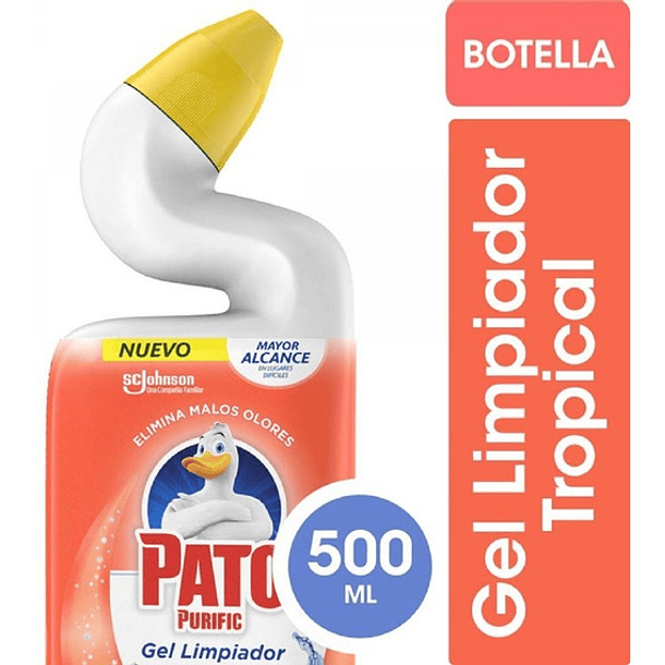 GEL LIMPIADOR WC PATO PURIFIC TROPICAL 500 ML 