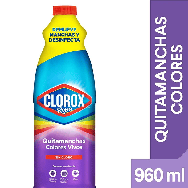 CLOROX QUITAMANCHAS ROPA COLOR 960 ML 