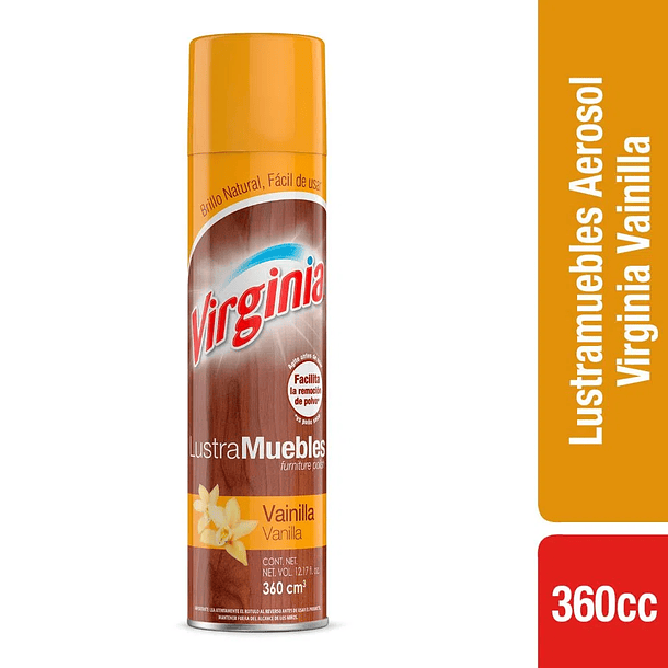 LUSTRA MUEBLE EN AEROSOL VIRGINIA VAINILLA 360 CC