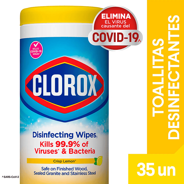 TOALLAS DESINFECTANTES CLOROX POTE 35 UNID