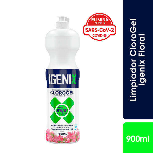 LIMPIADOR CLORO GEL IGENIX FLORAL 900 ML 