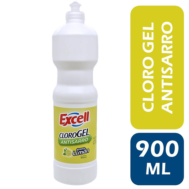 LIMPIADOR CLORO GEL ANTISARRO EXCELL AROMA LIMÓN 900 ML